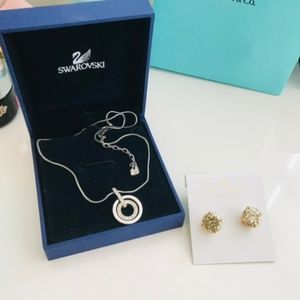 Swarovski Crystal Circle Pendant Necklace